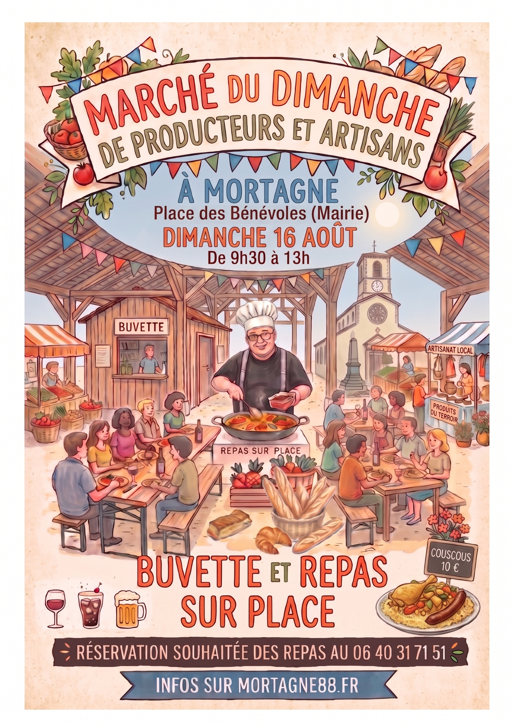 MARCHÉ DU DIMANCHE MATIN à MORTAGNE